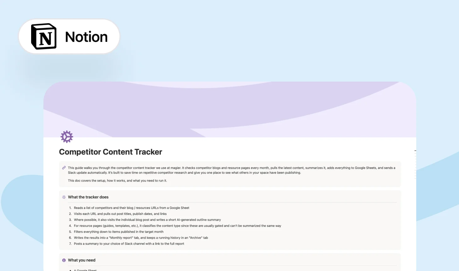 Competitor Content Tracker