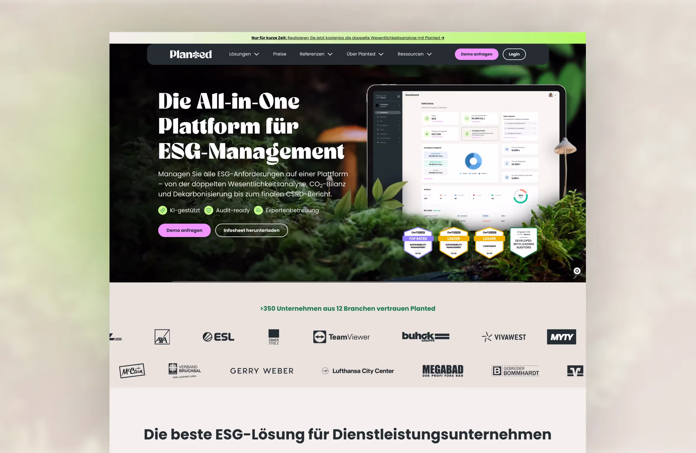 Planted website design and Webflow development by magier, showcasing the SaaS company's responsive web pages with custom layouts and complex sections built under a tight deadline.