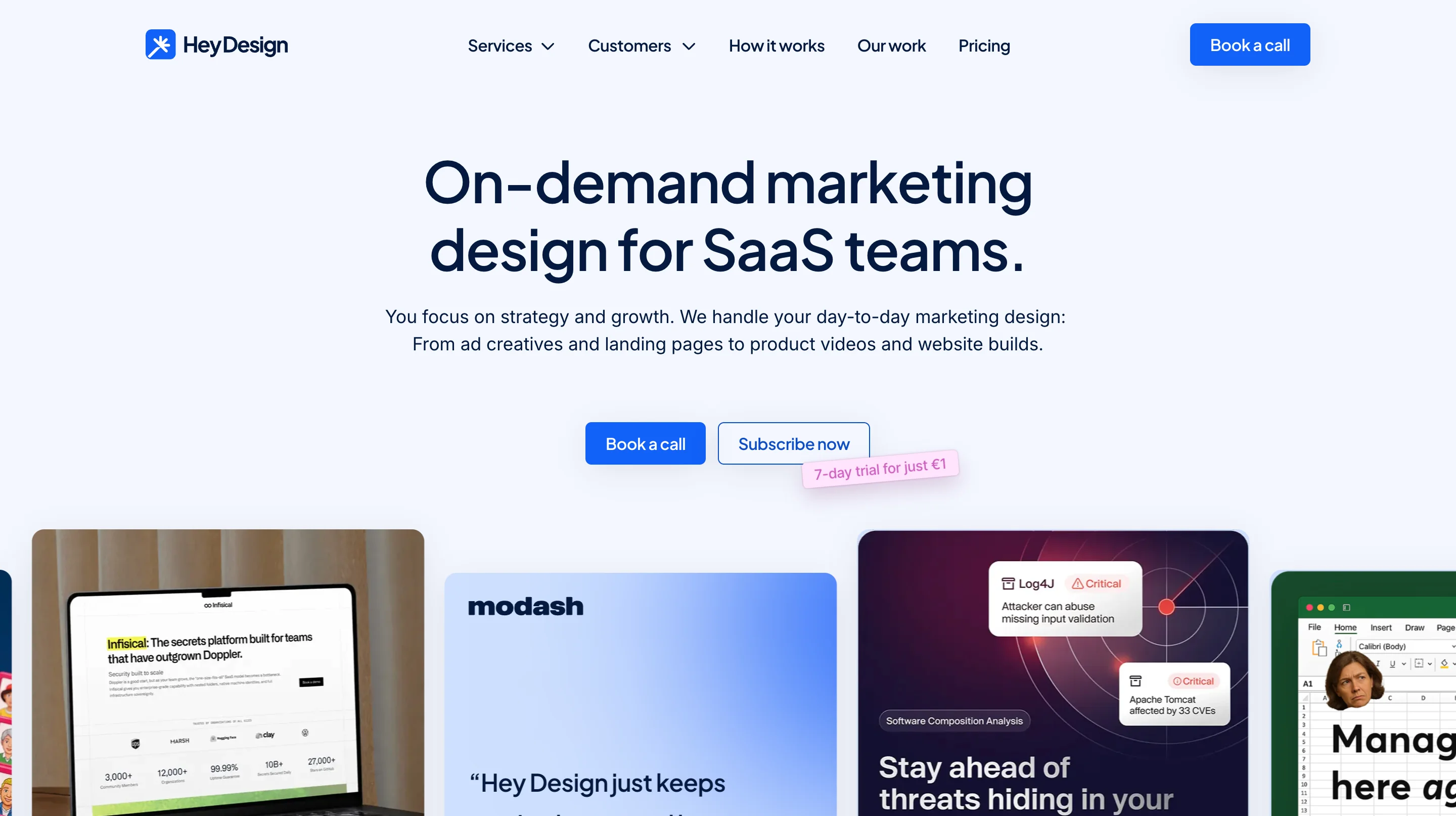 heydesign website homepage