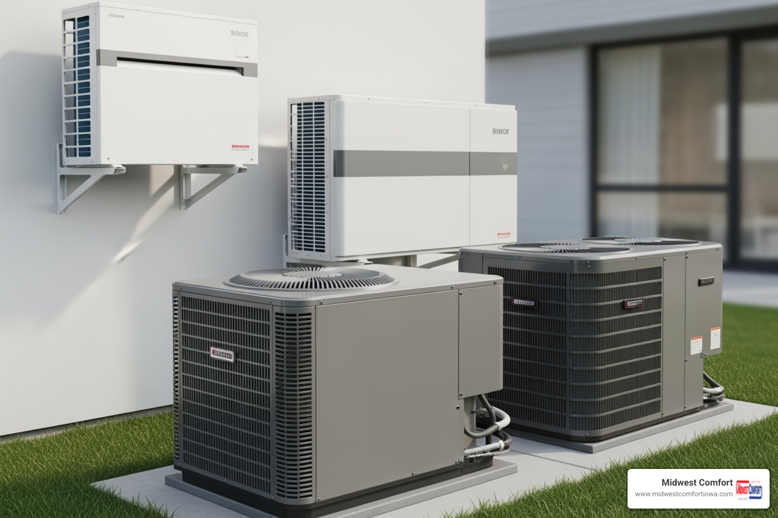different types of modern AC units - ac installation near me des moines