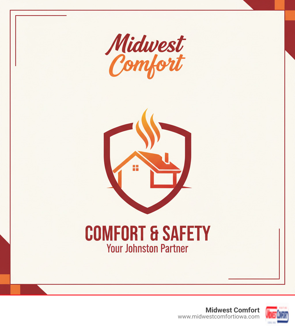 A graphic showing the Midwest Comfort logo with a warm, inviting home illustration, emphasizing comfort and safety - emergency furnace service johnston infographic  A graphic showing the Midwest Comfort logo with a warm, inviting home illustration, emphasizing comfort and safety - emergency furnace service johnston infographic