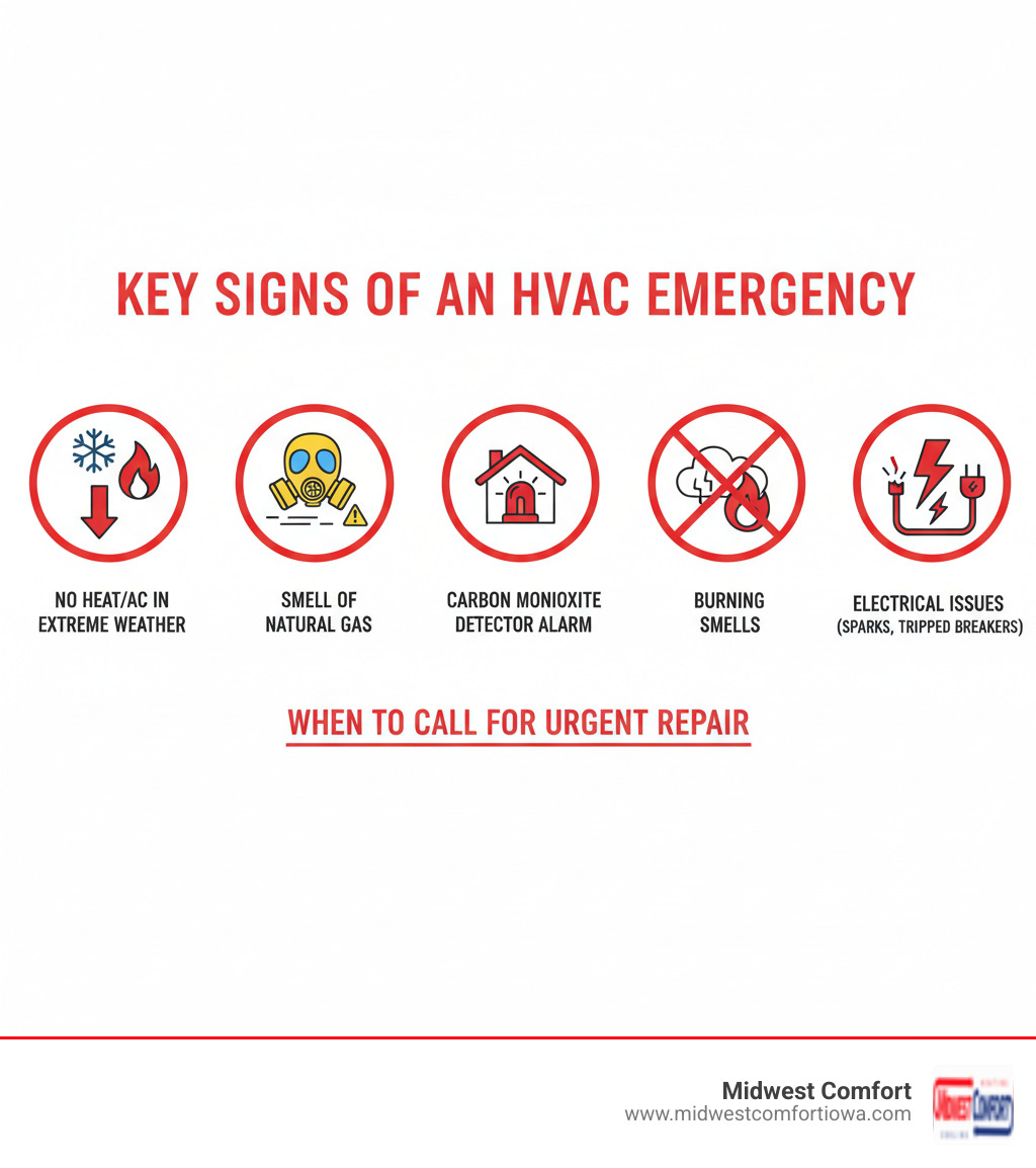 Infographic: Key Signs of an HVAC Emergency - emergency hvac repair des moines infographic 