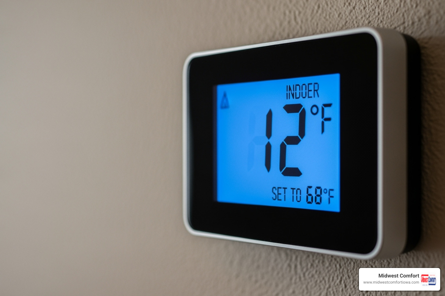 Thermostat showing extreme indoor temperature - emergency hvac repair des moines
