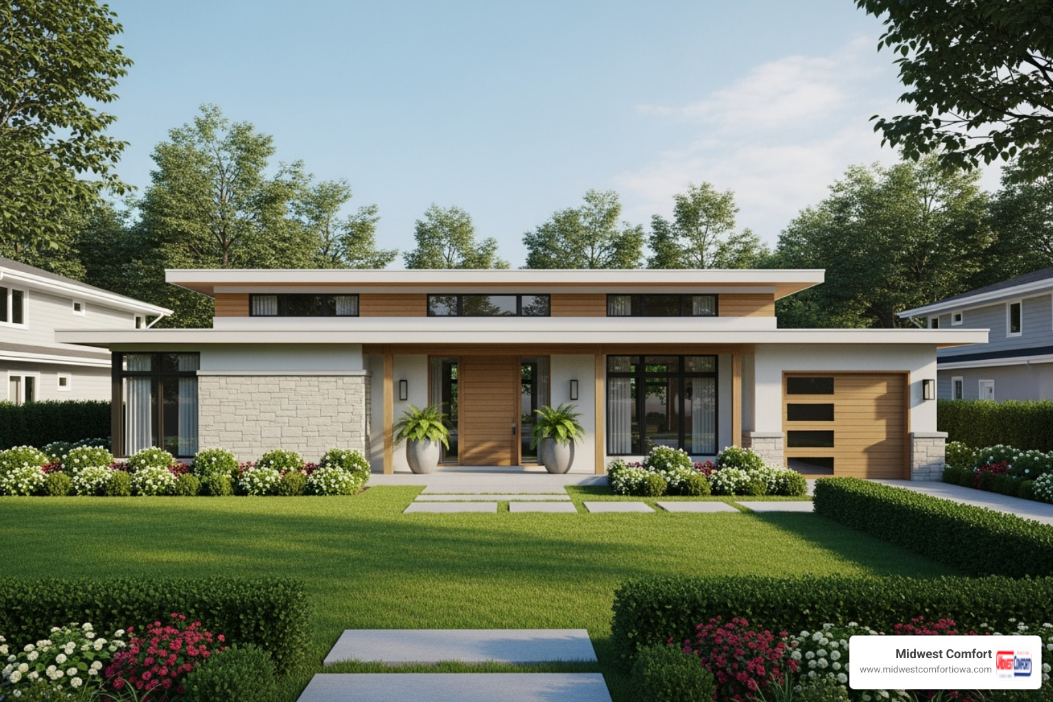 A welcoming modern home in a Polk City Iowa neighborhood - maintenance plan polk city