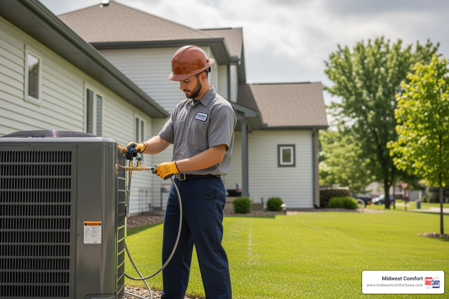 infographic showing key services offered by heat pump specialists: installation and replacement with system sizing and ductwork integration, repair services including troubleshooting and refrigerant leak fixes, and maintenance with annual tune-ups and filter cleaning - "Who specializes in residential heat pump services in Altoona, IA? (infographic)"