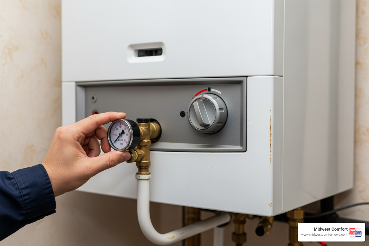 An infographic visually explaining common signs a home boiler needs repair, including strange noises, uneven heating, rising energy bills, leaks, frequent cycling, and a pilot light that won't stay lit. - boiler repair company in altoona, ia