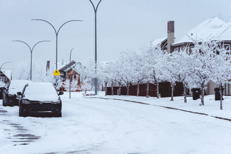 ice storm covering a residential home in thick ice and freezing rain