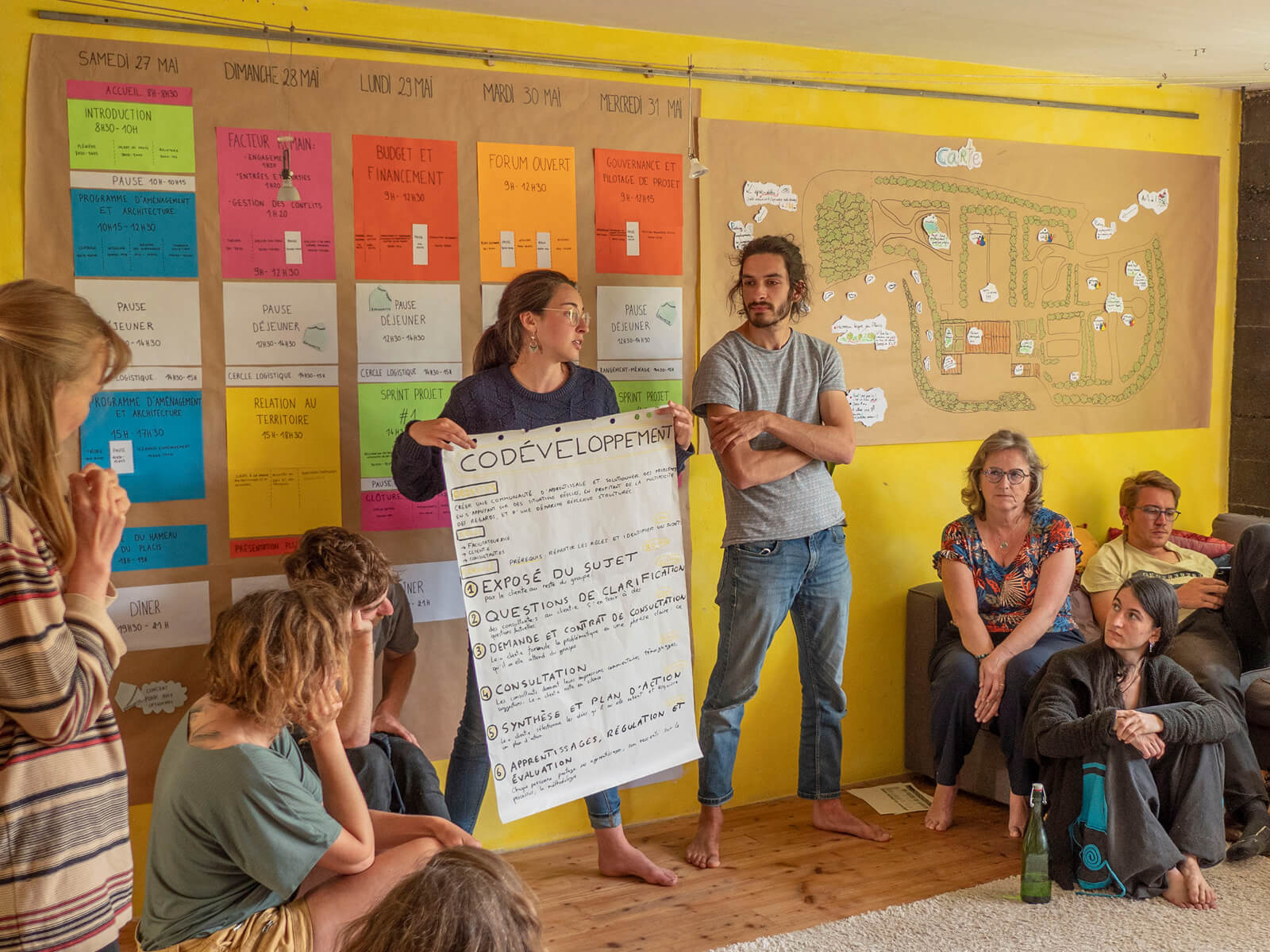 Intervention lors d'un espace de partage Monter un hameau léger