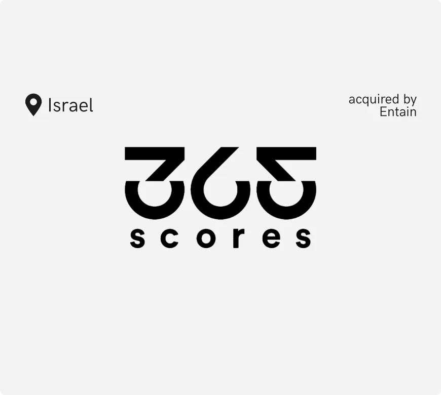 365Scores logo, client from Israel, acquired by Entain