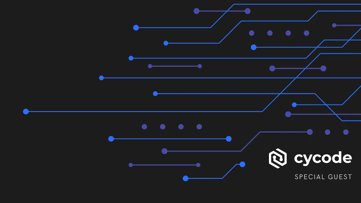 Cover of TechSpot AI Agents & AppSec: blue circuit lines and the Cycode logo as a special guest