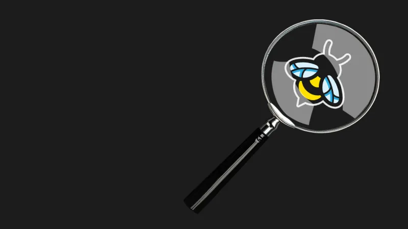 Cover of eBPF & observability TechSpot: a magnifying glass over the eBPF bee logo