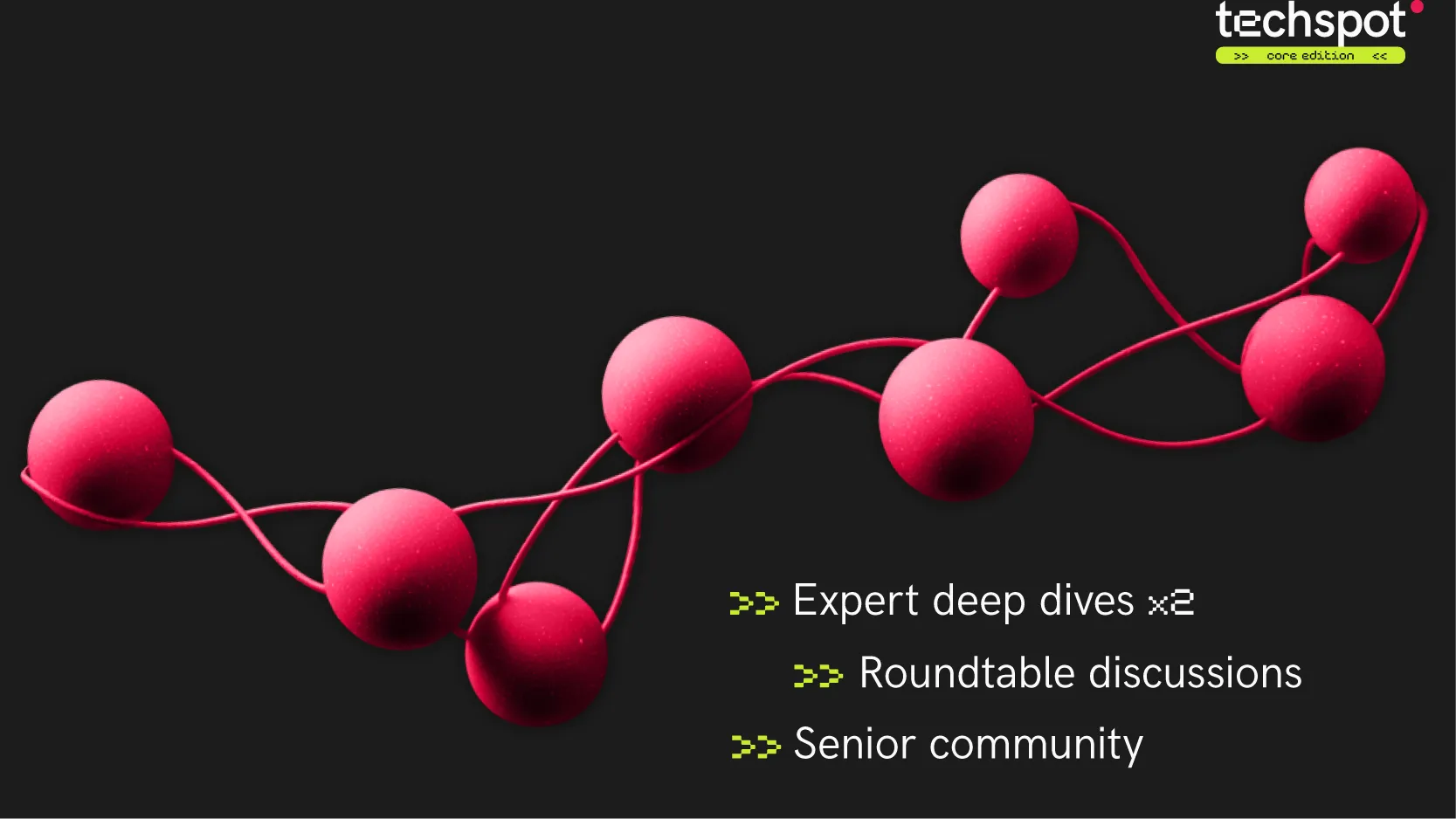 Cover of Engineering systems in the AI shift: pink spheres on a string, with expert deep dives, roundtable discussions and a senior community