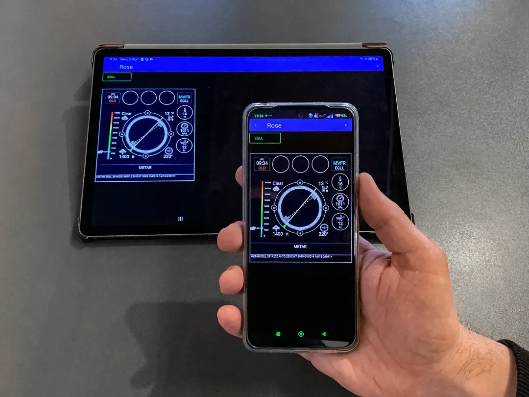 METAR weather data integrated within iiSpace's ATC software interface