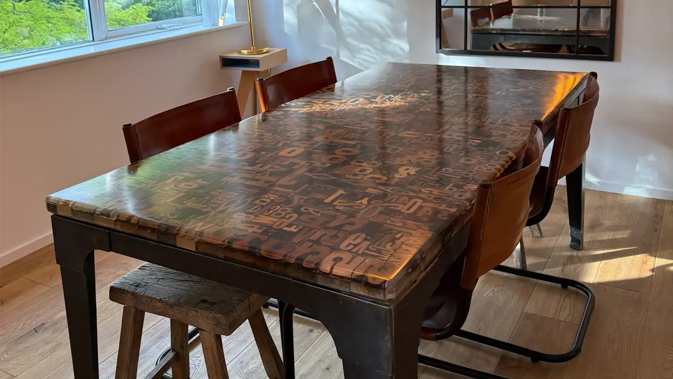 unique bespoke dining room table