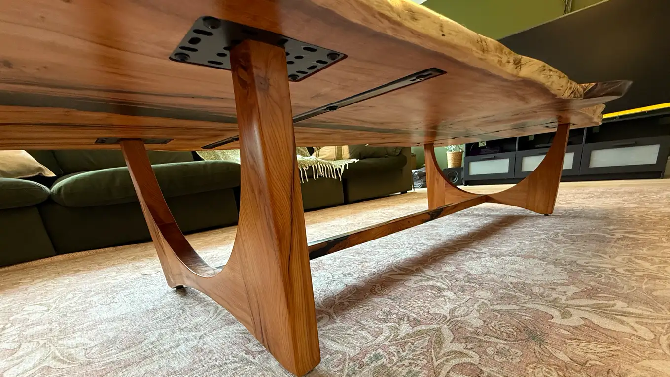 yew wood handmade coffee table