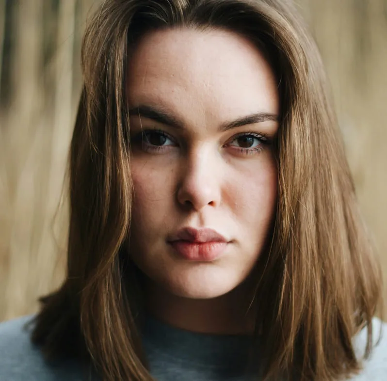 Portraite photo in portfolio