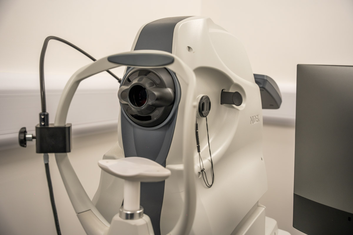 Modern ophthalmology equipment for eye examination and diagnostic testing