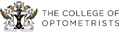 The College of Optometrists logo with heraldic coat of arms and text