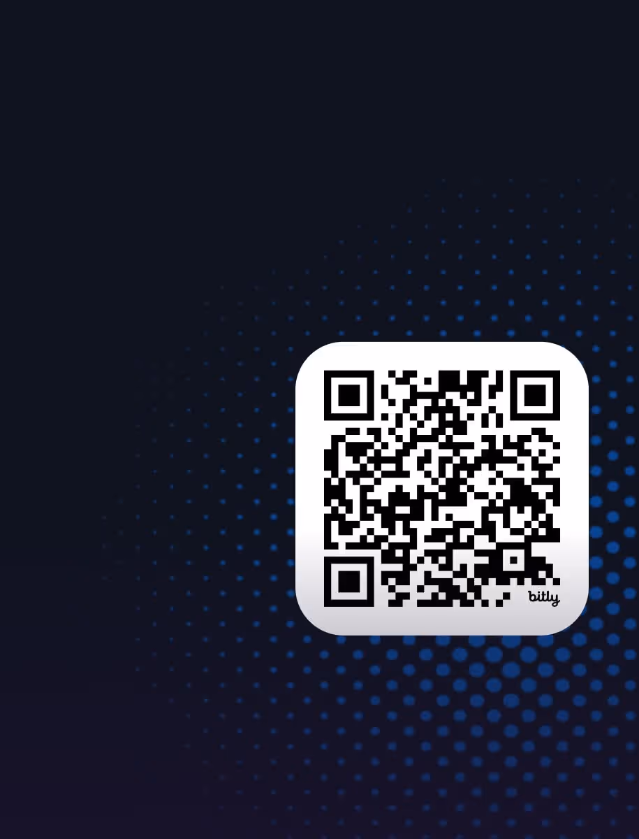 TOKEN2049 Singapore QR code on dark blue dotted background