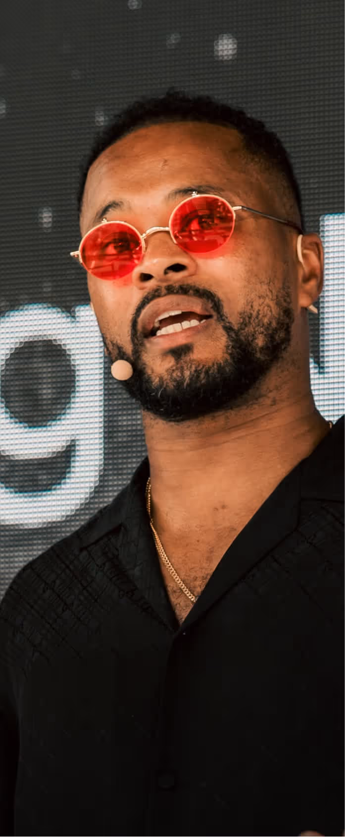 Patrice Evra, football legend, speaking at TOKEN2049 Dubai