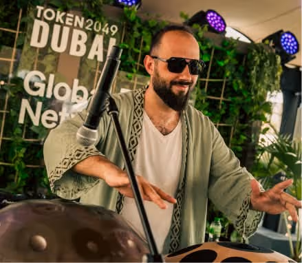 DJ performing live at TOKEN2049 Dubai