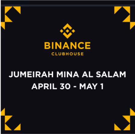 Binance night poster with Jafri Rabia Aslam