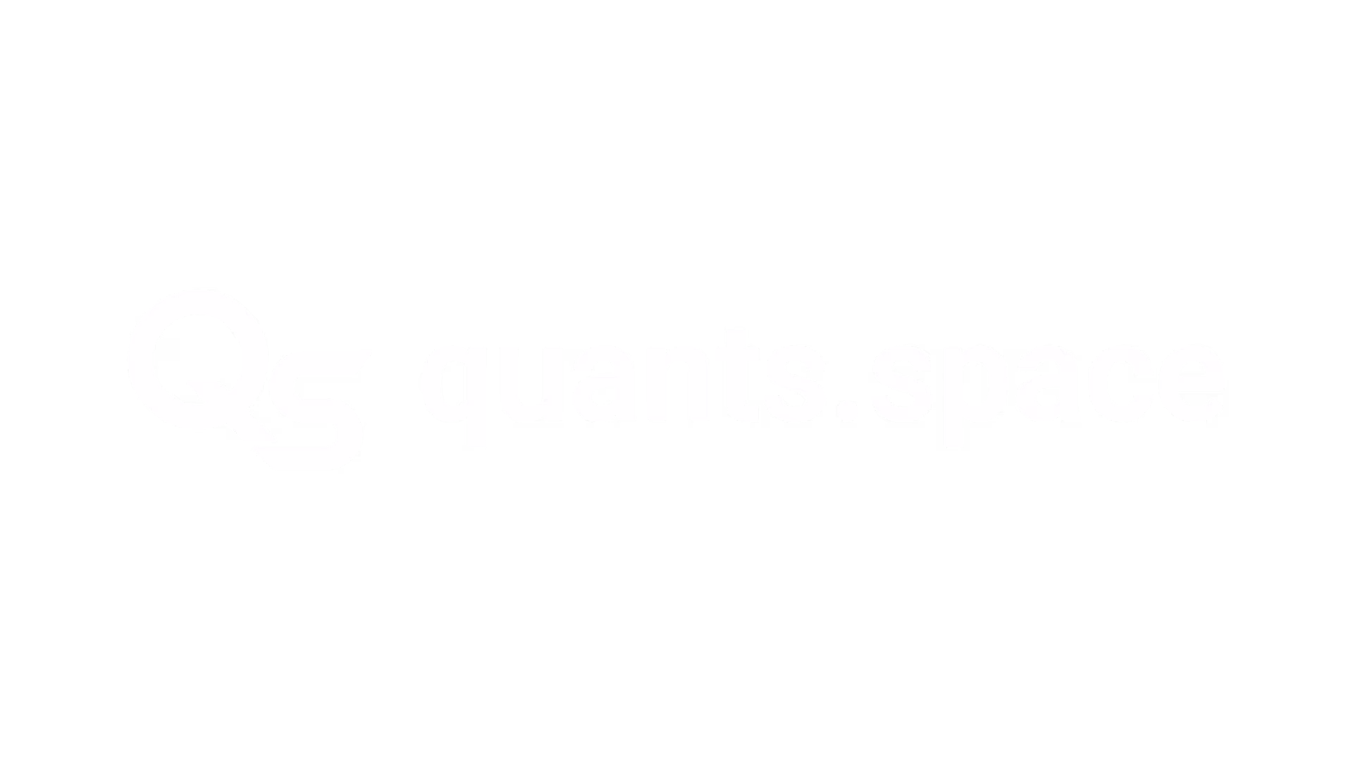 Logo of quants.space featuring stylized letters 'Qs' followed by text 'quants.space' in white on a black background.
