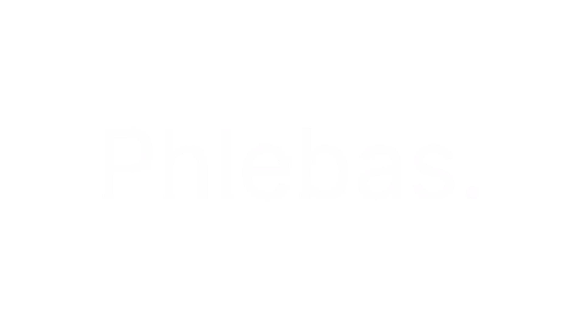 White text reading "Phlebas." on a black background.