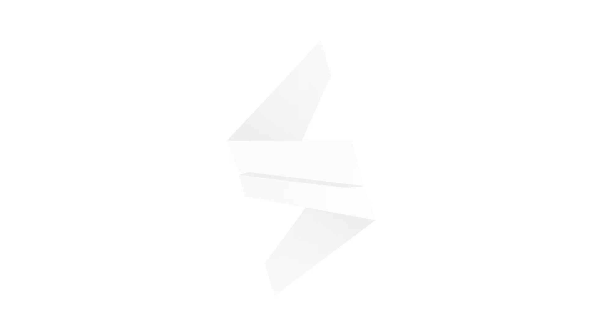 White stylized lightning bolt shape on a transparent background.