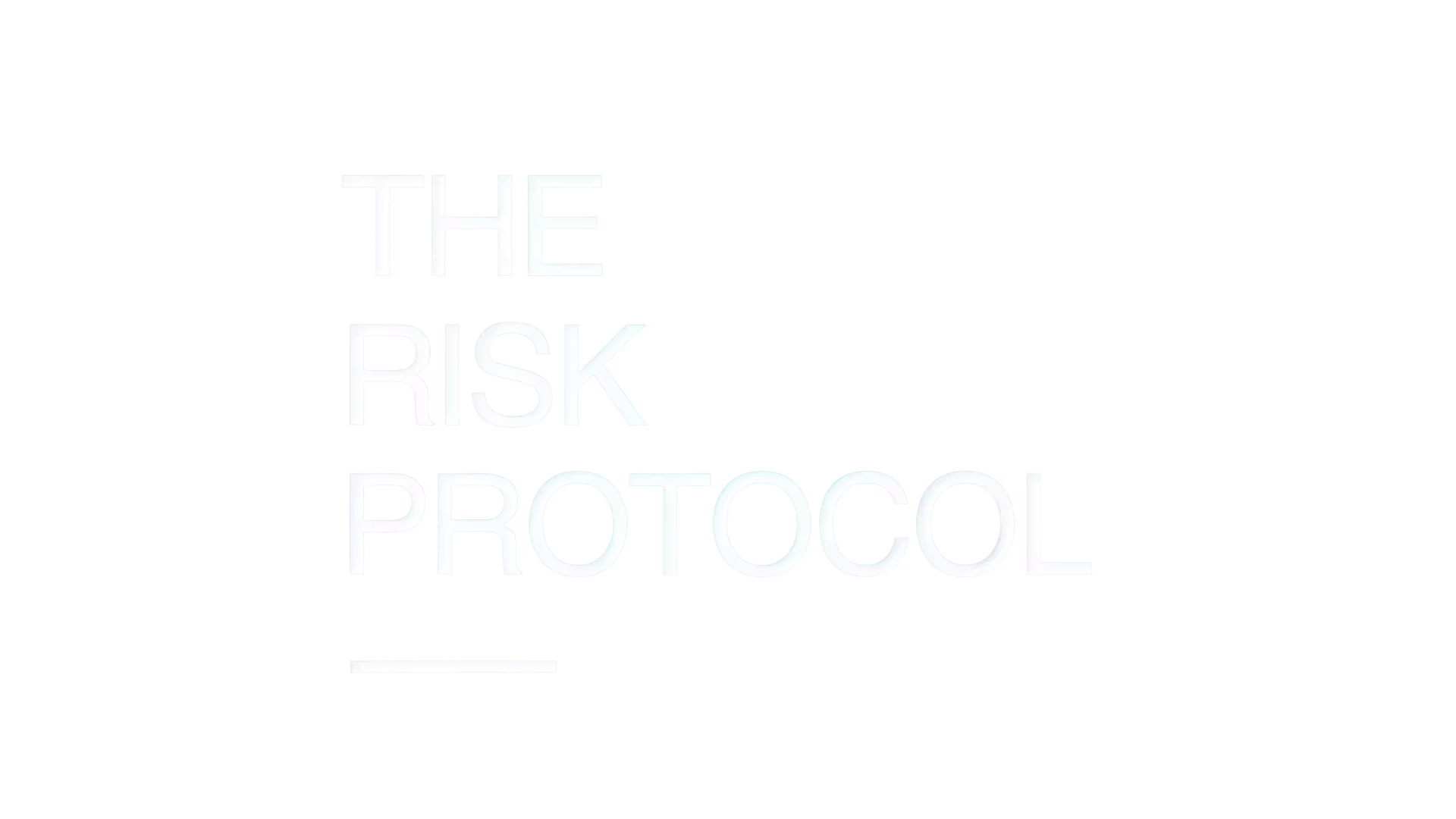 White text on black background reading 'THE RISK PROTOCOL' in bold uppercase letters.