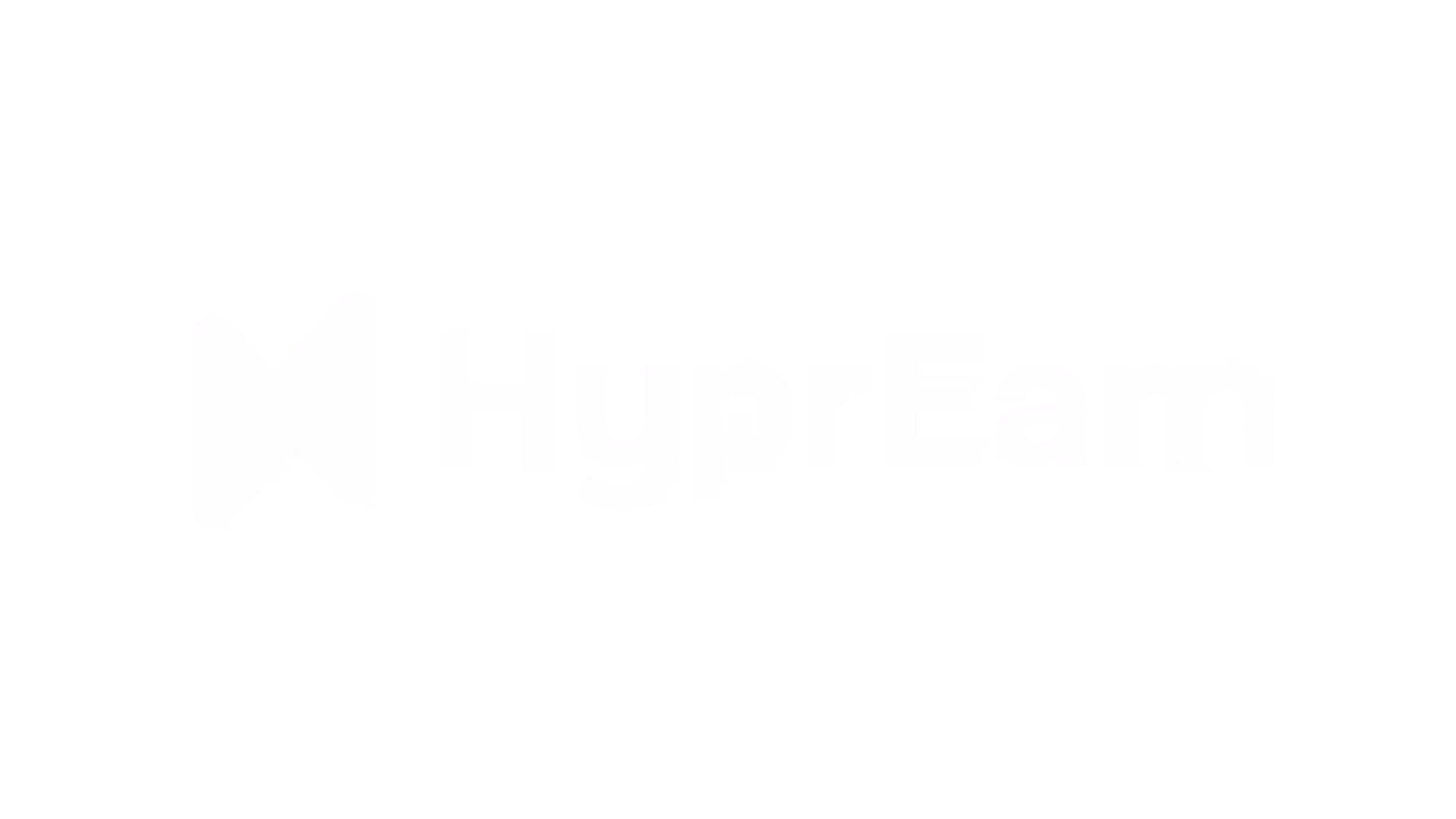 White HyprEarn logo with stylized overlapping triangles to the left of the text on a black background.