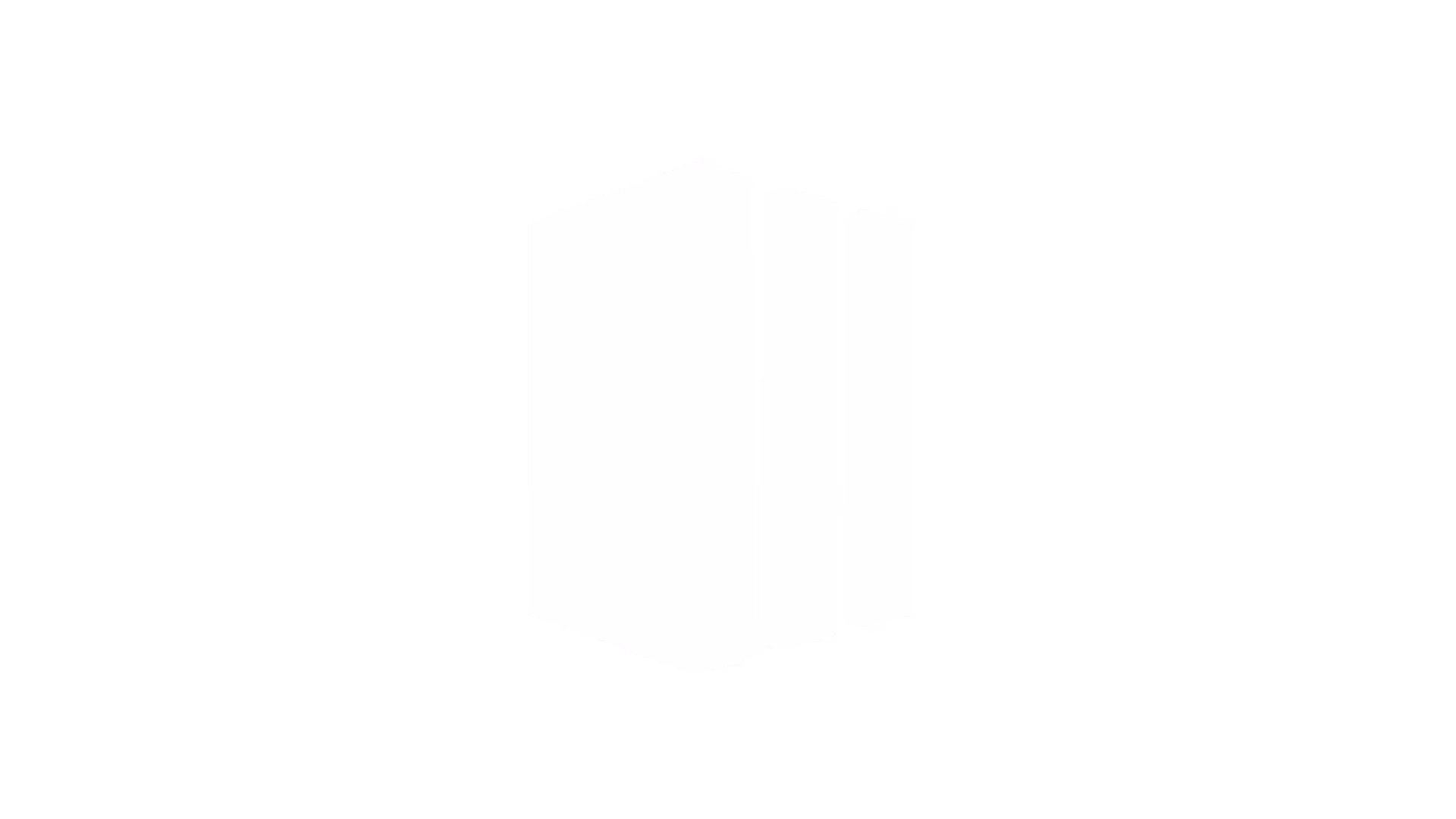 White silhouette of a three-panel folding room divider or screen on a black background.