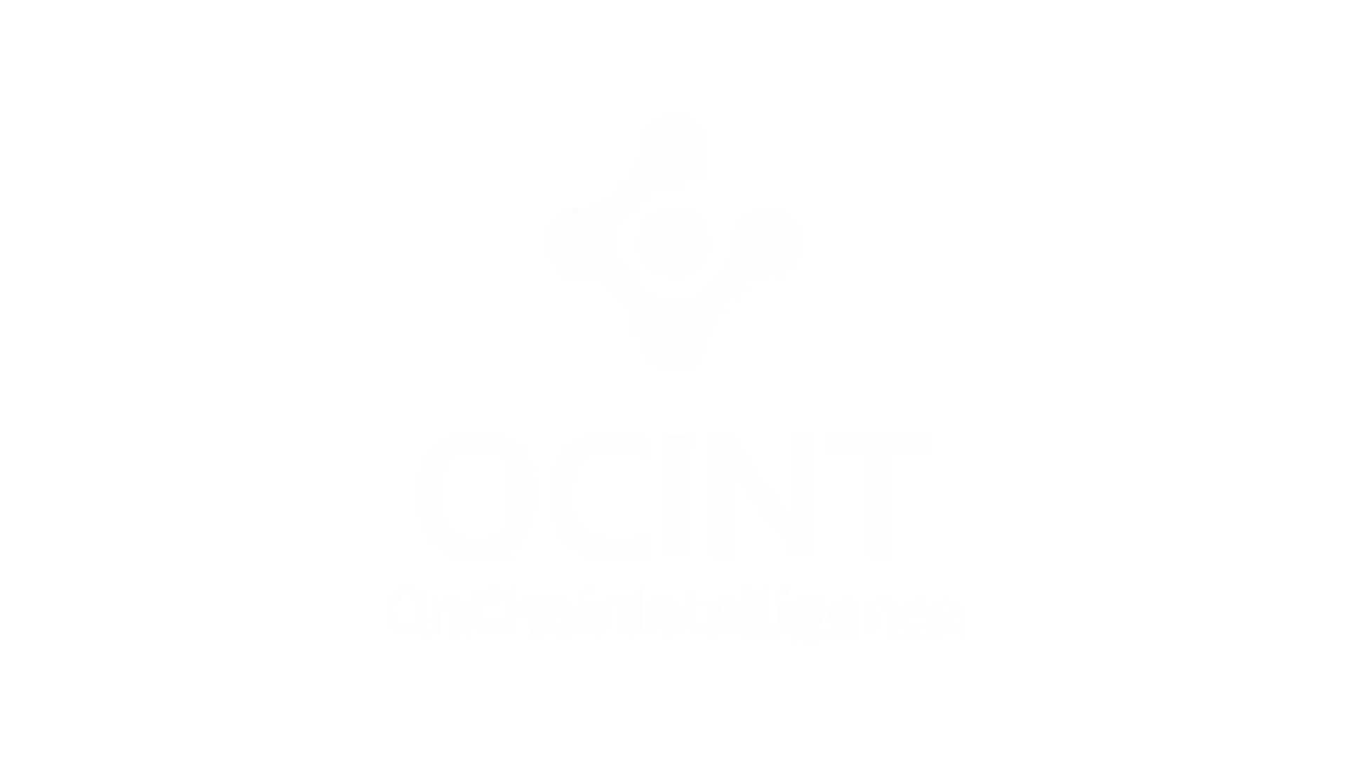 OCINT with a stylized geometric symbol above and the tagline 'onchainintelligence'.