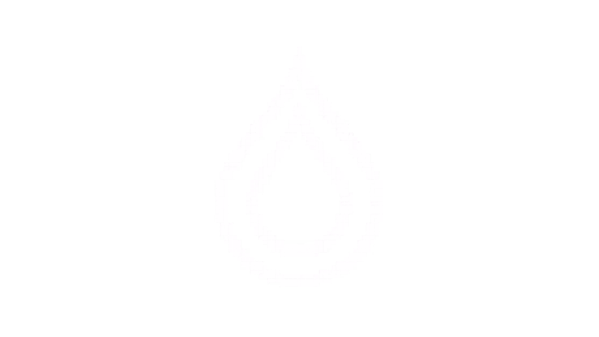 White outline of a water droplet with a smaller water droplet inside it on a black background.