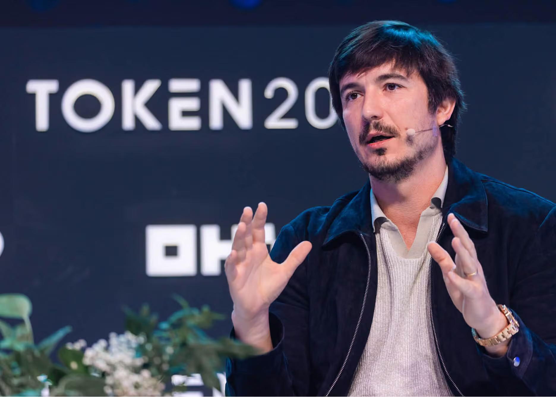 Vlad Tenev speaking at token2049