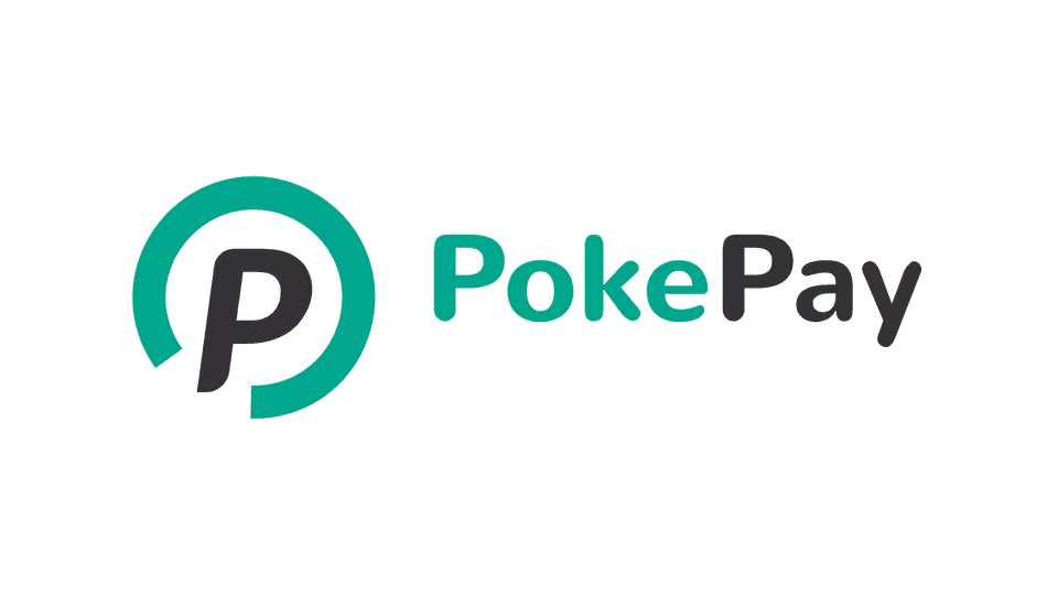 PokePay logo with a stylized letter P enclosed in a partial green circle to the left of the text 'PokePay' in green and black letters.