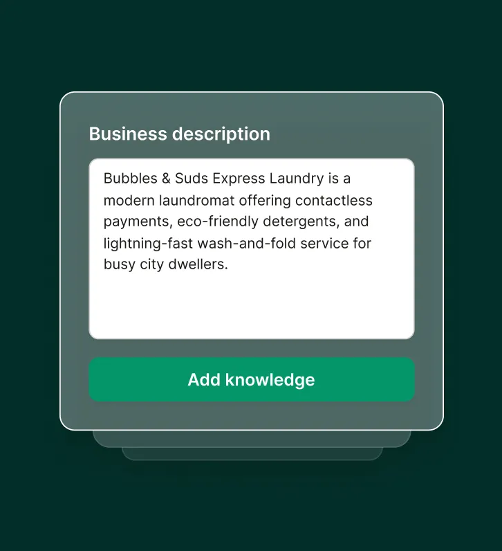 A calls list screenshot displays multiple phone numbers with call durations and “ENDED” status managed by an answering service for laundry services.