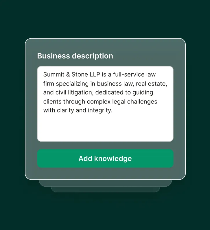 Example of a law firm business description for an answering service for law firms.