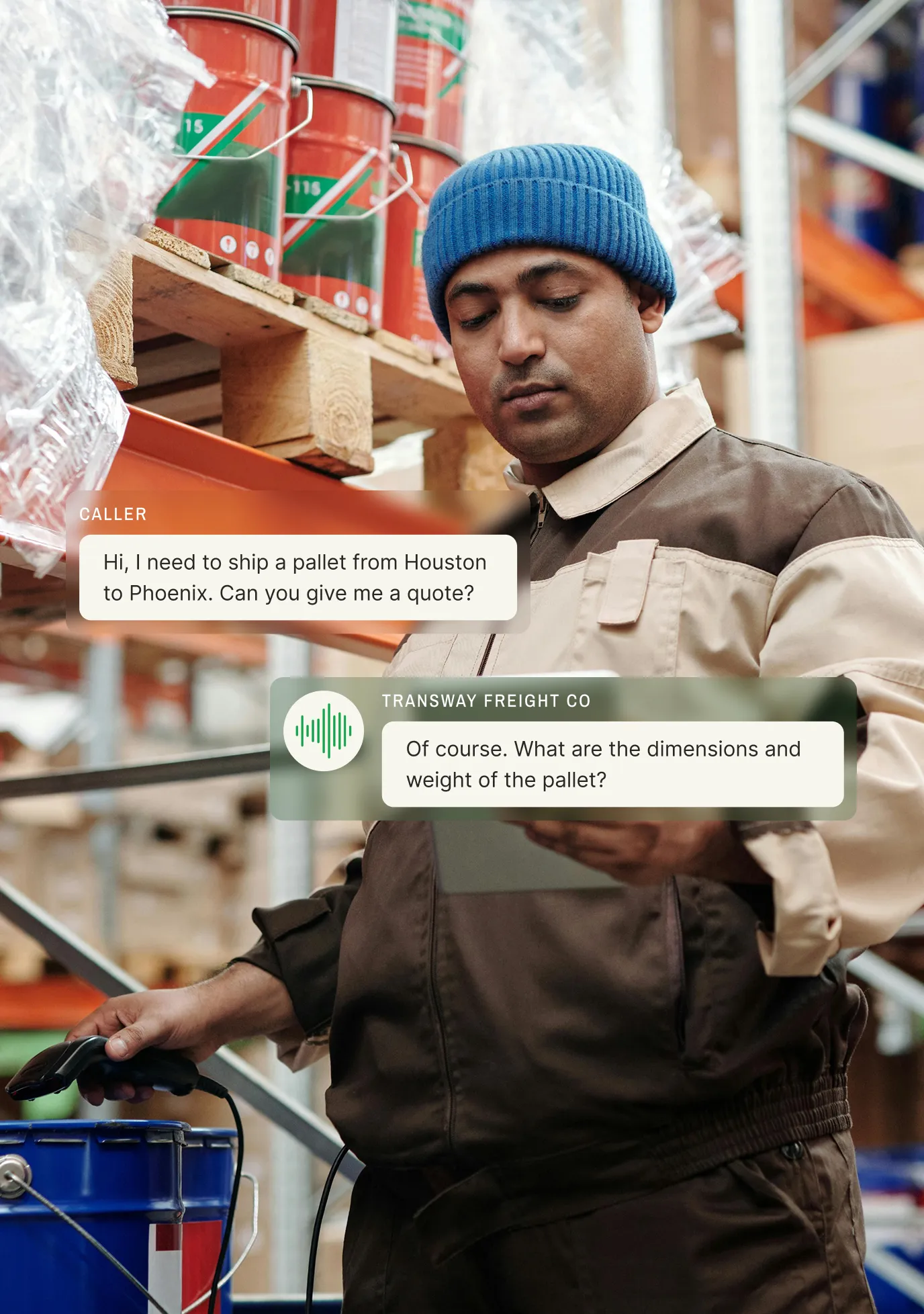 A freight truck on the road symbolizes how a logistics answering service helps manage shipping and delivery calls for logistics companies.