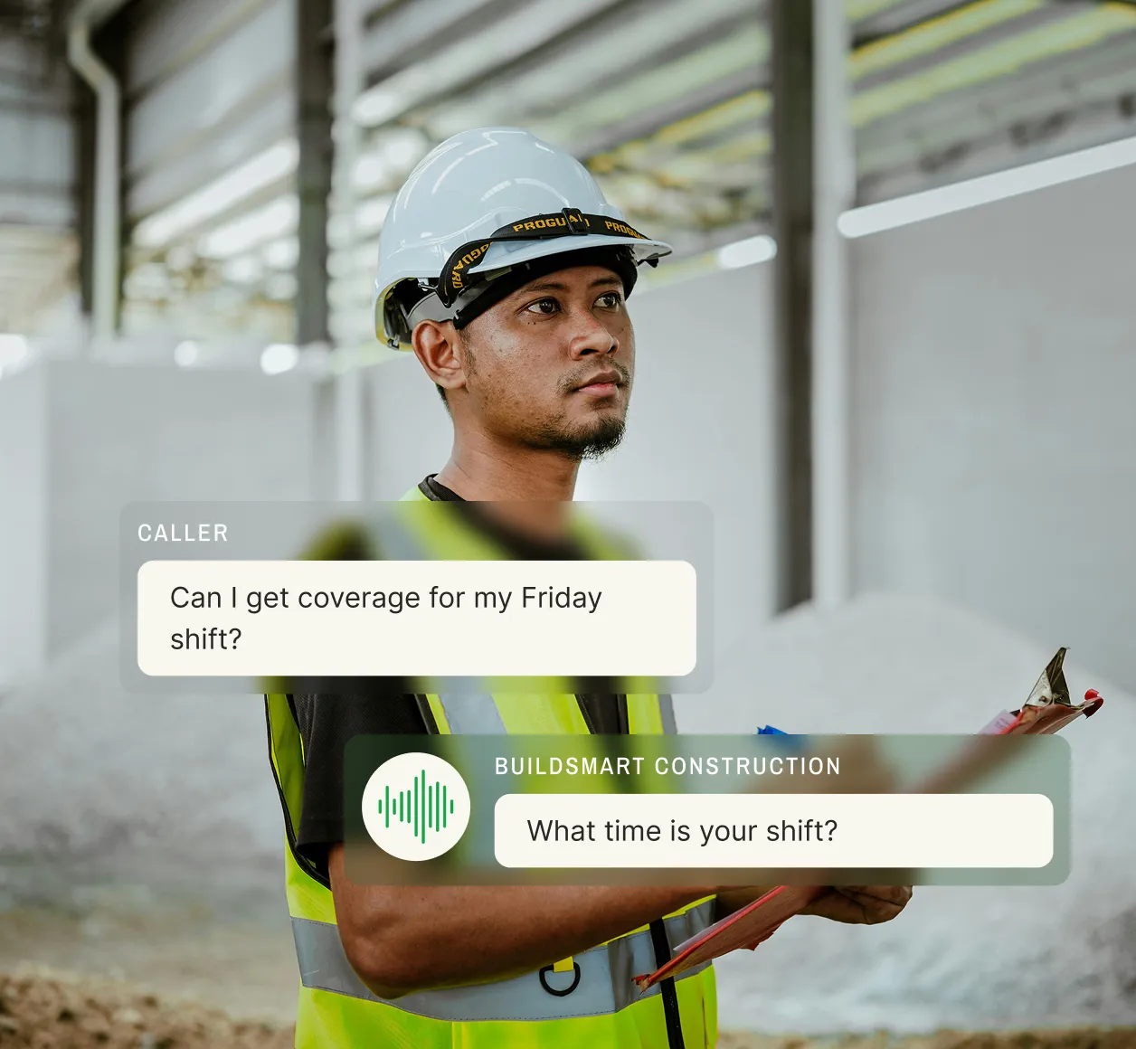 A worker requests shift coverage through an employee call off system that tracks work schedule details.