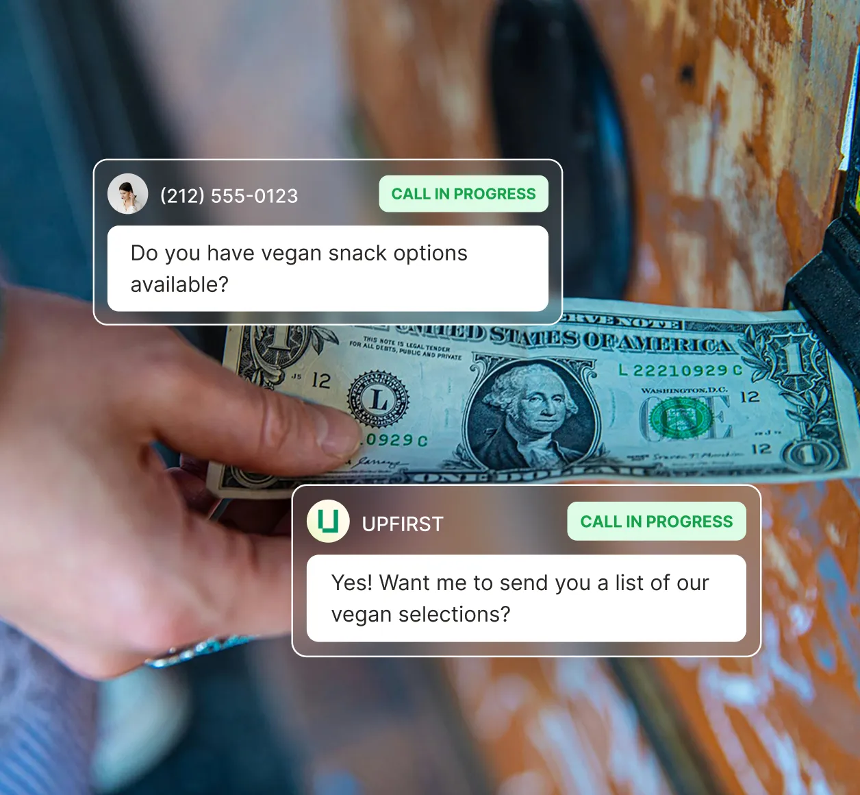 A caller checks on a Chicago delivery, and the logistics answering service asks for the tracking number or shipment ID.