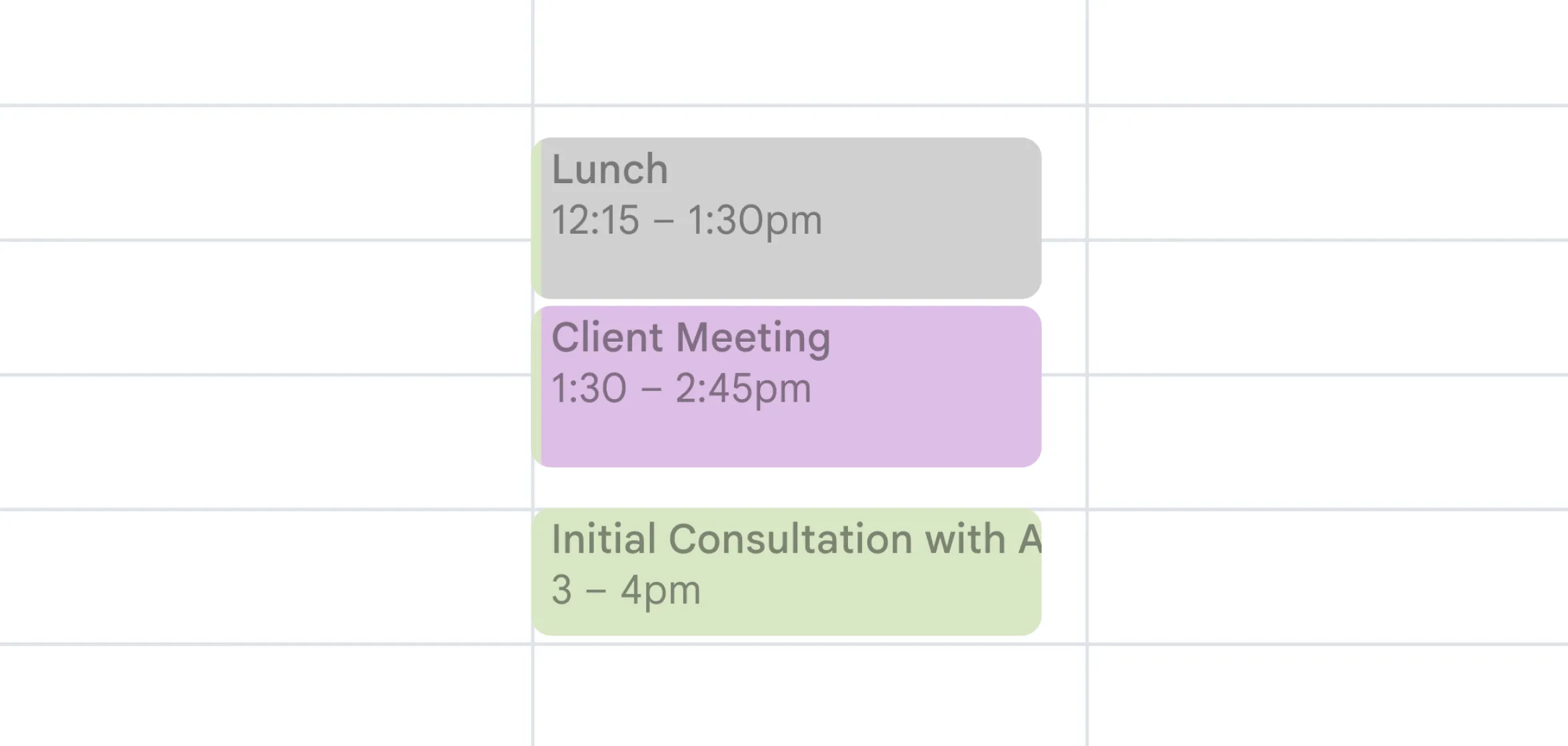 Upfirst AI receptionist with scheduling features adding an initial consultation appointment directly to a connected calendar.