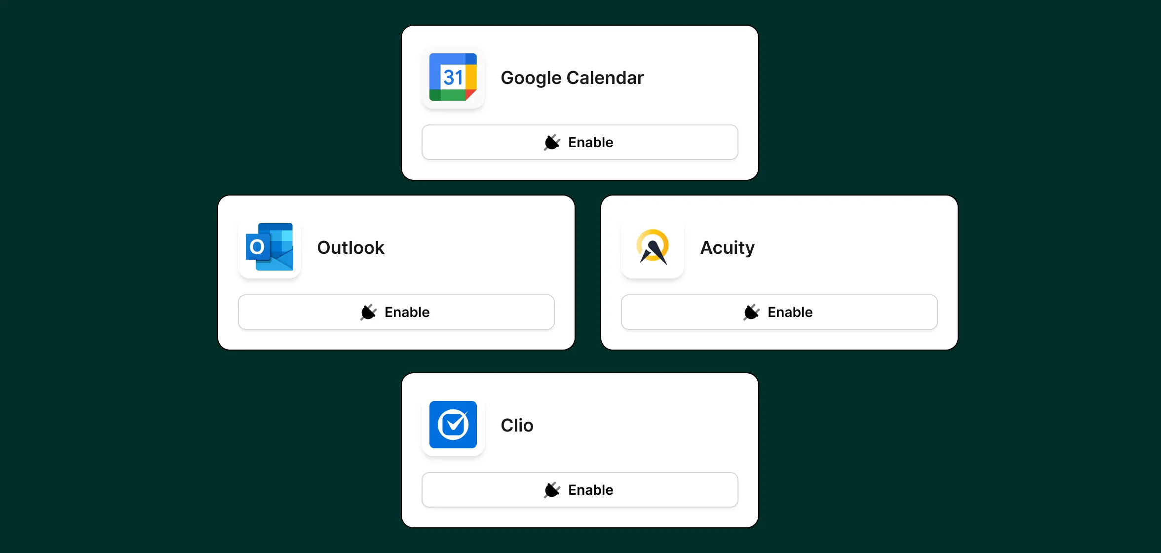 Upfirst AI receptionist with scheduling features integrating with Google Calendar, Outlook, and Clio calendars.