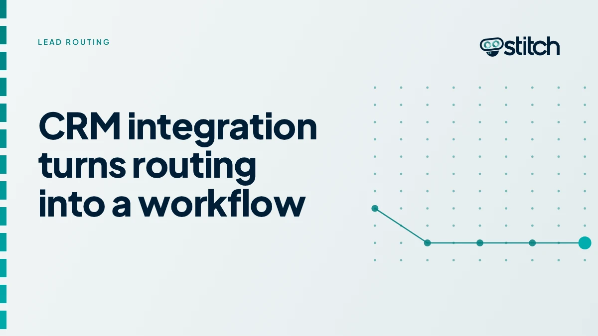 Graphic showing CRM integration completing the WhatsApp lead routing workflow