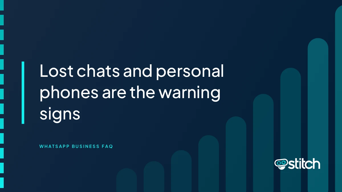 Graphic on operational risks that signal a business should upgrade from the free WhatsApp Business app