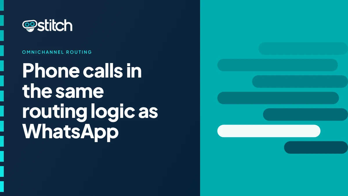 Graphic showing phone calls routed through the same logic as WhatsApp messages