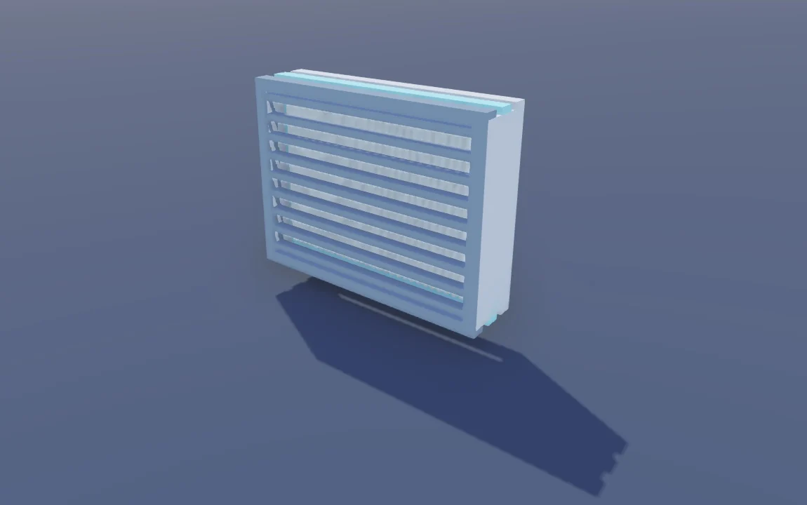 Actual Nova starting scene: the grille, filter and frame assembled together