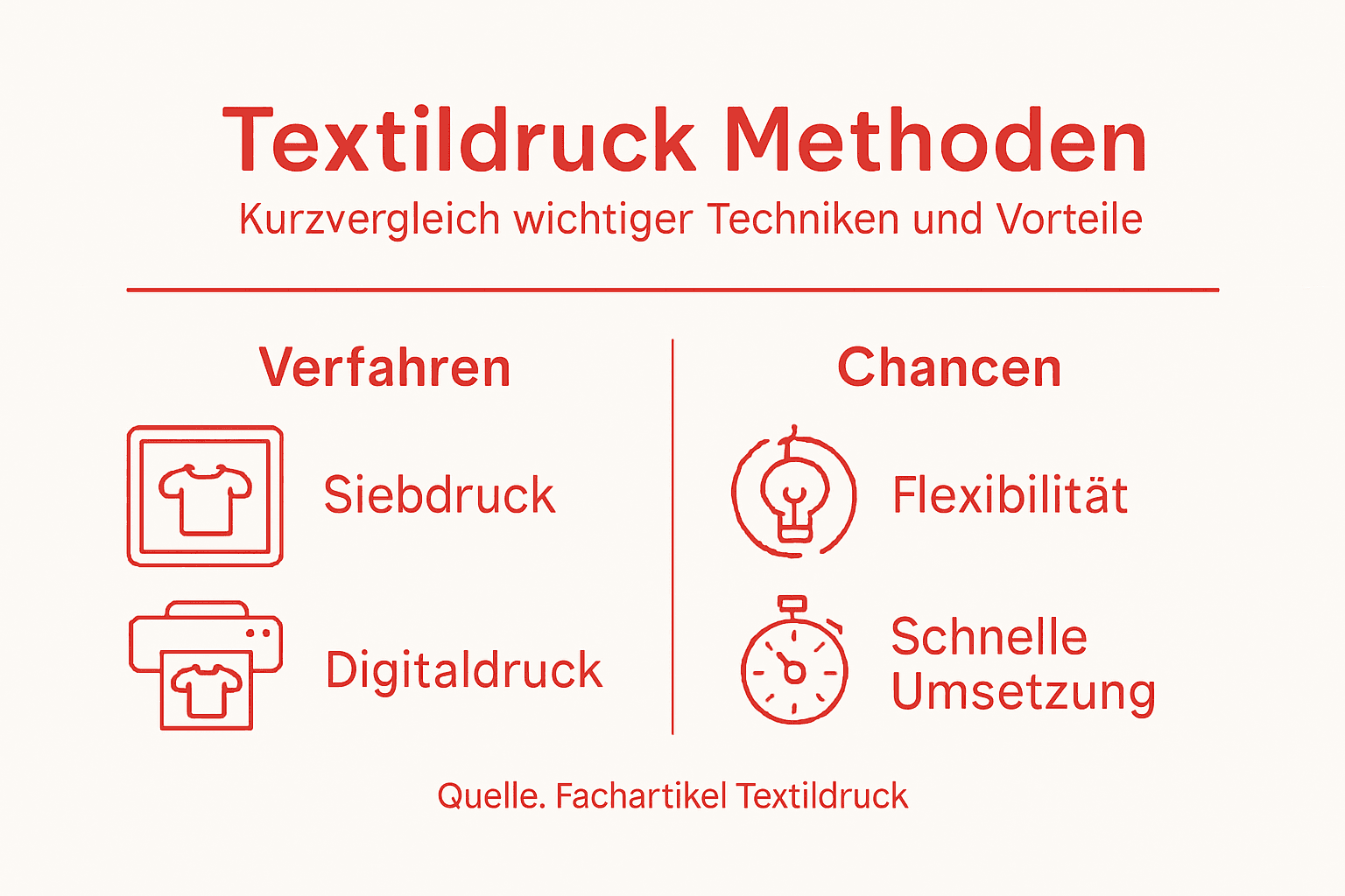 Übersicht: Die verschiedenen Textildruckverfahren im Vergleich – Vorteile und Besonderheiten auf einen Blick