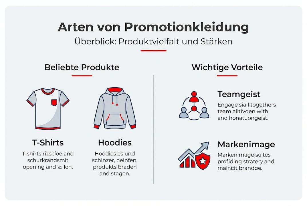 Infografik: Verschiedene Arten von Werbebekleidung und ihre Vorteile
