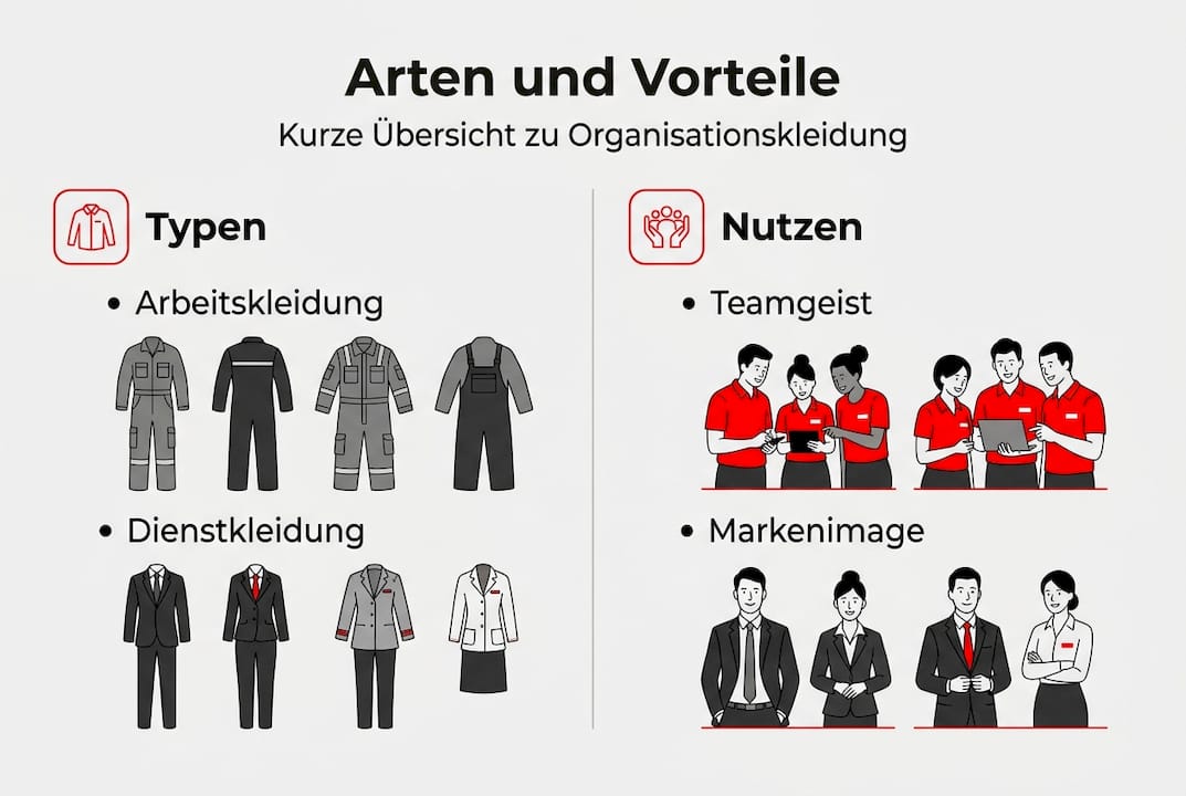 Infografik: Verschiedene Arten von Berufskleidung und ihre Vorteile